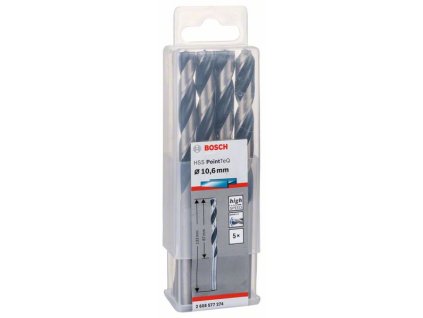 BOSCH Spirálový vrták HSS PointTeQ 10,6 mm Professional (2608577274)