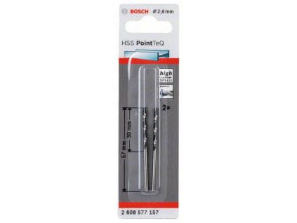 BOSCH Spirálový vrták HSS PointTeQ 2,6 mm Professional