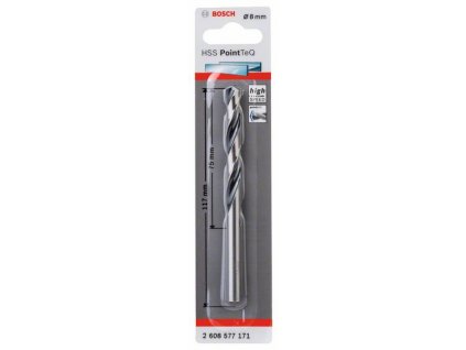 BOSCH Spirálový vrták HSS PointTeQ 8,0 mm Professional