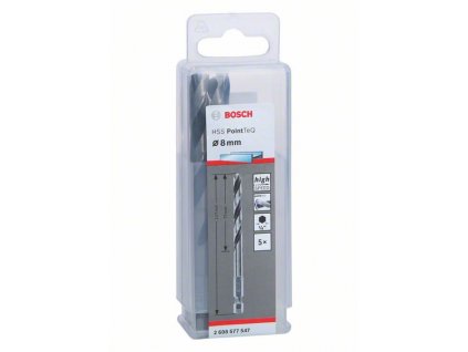 BOSCH Spirálový vrták HSS PointTeQ Hex 8,0 mm, 5 ks Professional