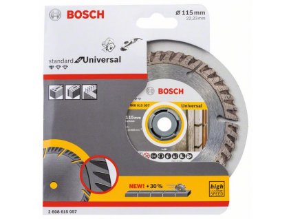 BOSCH Diamantový dělicí kotouč Standard for Universal 115 × 22,23 Professional