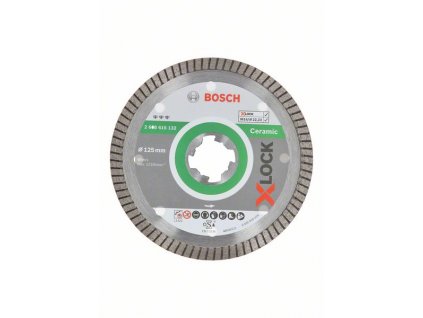 BOSCH Diamantový řezný kotouč Best for Ceramic Extraclean Turbo systému X-LOCK, 125×22,23×1,4×7 Professional
