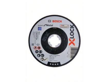 BOSCH Ploché řezné kotouče Expert for Metal systému X-LOCK, 125×1,6×22,23 Professional
