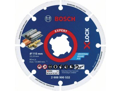 BOSCH X-LOCK diamantový kotouč na kov 115 × 22,23 mm Professional
