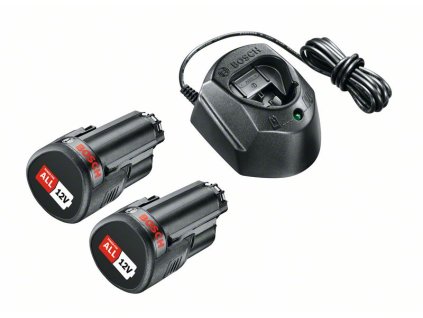 BOSCH Startovací sada 12V  2× 1,5 Ah & GAL 1210 CV