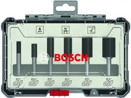 Bosch Sada drážkovacích fréz PRO, stopka ¼″, 6 ks (2607017467)