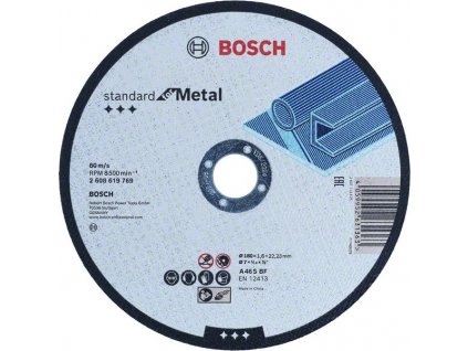 BOSCH Rovný řezací kotouč Standard for Metal 180 mm, 22,23 mm