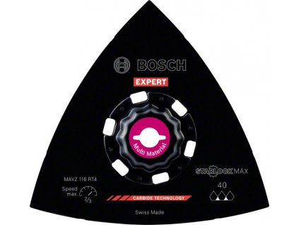 BOSCH Brusný talíř pro víceúčelové nástroje EXPERT Sanding Plate MAVZ 116 RT4, 116 mm (2608900053)