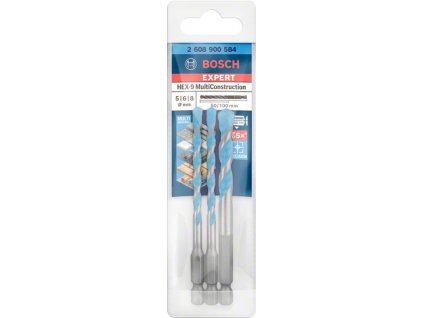 BOSCH 3dílná sada vrtáků EXPERT HEX-9 MultiConstruction 5/6/8 mm