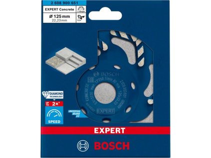 BOSCH Diamantový hrncový kotouč EXPERT Concrete 125 × 22,23 × 4,5 mm