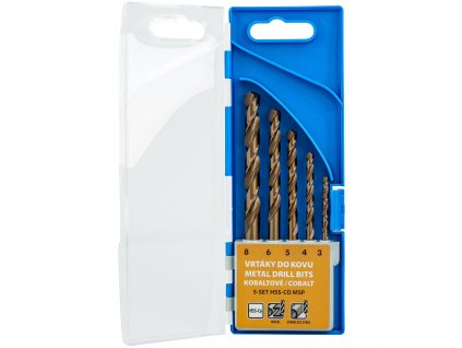 5-SET HSS-CO MSP - Vysoce výkonné vrtáky pro náročné operace v běžných a legovaných ocelích