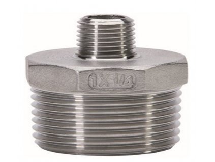 INOX-Dvojitá vsuvka redukční 1/4"a x 1/8"a