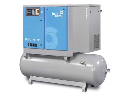 PSIC-M 15-10-500 - Stacionární šroubový kompresor na tlakové nádobě s frekvenčním měničem a kondenzační sušičkou Ilustrativní foto