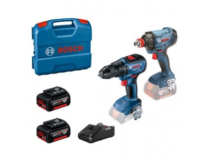 BOSCH Kombinovaná sada: akumulátorový rázový utahovák GDX 180-LI + akumulátorový kombinovaný šroubovák GSR 18V-50 + 2× akumulátor 5,0 Ah v kufříku Professional