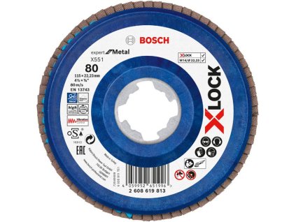 BOSCH Lamelový brusný kotouč X551 Expert for Metal s upínáním X-LOCK