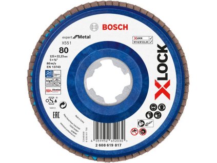 BOSCH Lamelový brusný kotouč X551 Expert for Metal s upínáním X-LOCK