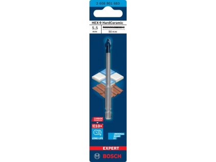 BOSCH Vrták do dlažby EXPERT HEX-9 HardCeramic 5,5 × 90 mm