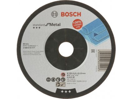 BOSCH Prolomený hrubovací kotouč Standard for Metal 150 × 6 × 22,23