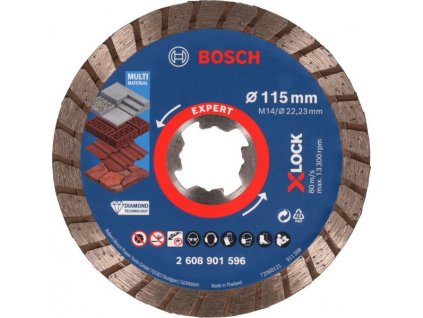 BOSCH Diamantový řezací kotouč EXPERT MultiMaterial X-LOCK 115 × 22,23 × 2,4 × 12 mm