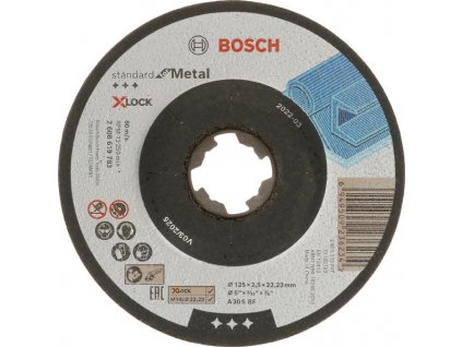 BOSCH Řezací kotouč X-LOCK Standard for Metal s prolomeným středem, 125 × 2,5 × 22,23 mm