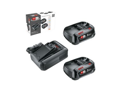 BOSCH Startovací sada 18 V (2× 2,5 Ah + AL 18V-44)