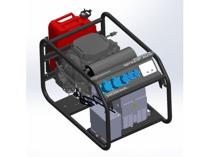 Rámová profesionální elektrocentrála SP 10 HP AVR