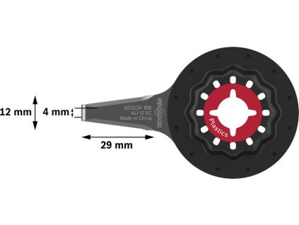 BOSCH Víceúčelový list PRO ALI 12 SC pro multifunkční nářadí, 4 × 12 mm
