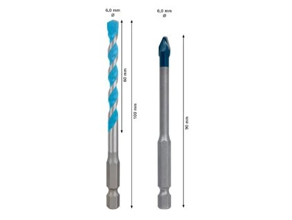 Bosch Sada EXPERT HEX-9 Hard Ceramic a HEX-9 Multi Construction, 6 mm, 2 ks (2608902366)