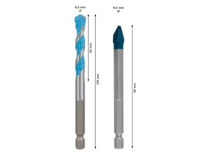 Bosch Sada EXPERT HEX-9 Hard Ceramic a HEX-9 Multi Construction, 8 mm, 2 ks (2608902367)