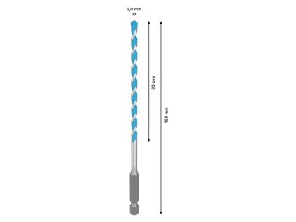 BOSCH Vrták EXPERT HEX-9 Multi Construction, 5 × 90 × 150