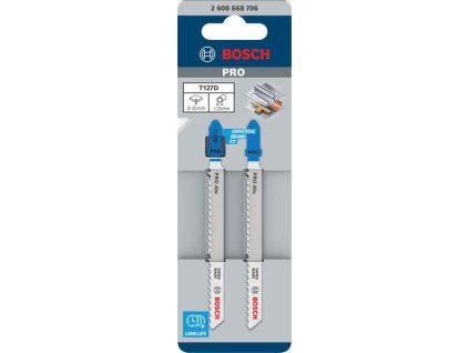 BOSCH Pilový plátek pro přímočaré pily PRO Alu T127D, 100 mm, 2 ks