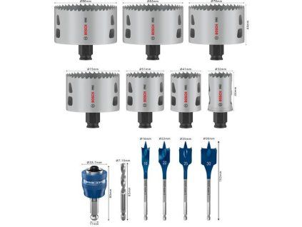 Bosch Sada děrovek PRO Multi Material PC Plus, 13 ks (2608594433)