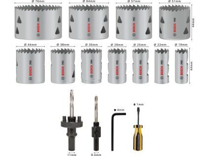 Bosch Sada děrovek PRO Multi Material, 17 ks (2608900525)