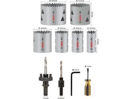 Bosch Sada děrovek PRO Multi Material, 12 ks (2608900524)