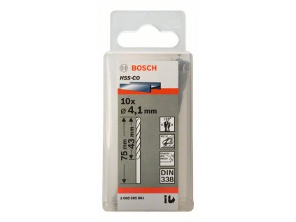 BOSCH Vrtáky do kovu HSS-Co, DIN 338