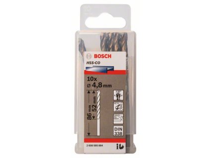 BOSCH Vrtáky do kovu HSS-Co, DIN 338