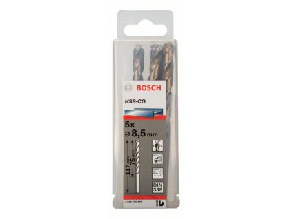 BOSCH Vrtáky do kovu HSS-Co, DIN 338