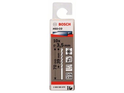 BOSCH Vrtáky do kovu HSS-Co, DIN 338