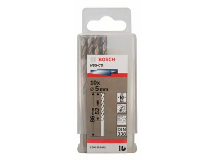 BOSCH Vrtáky do kovu HSS-Co, DIN 338