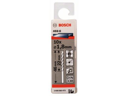 BOSCH Vrtáky do kovu HSS-G, DIN 338