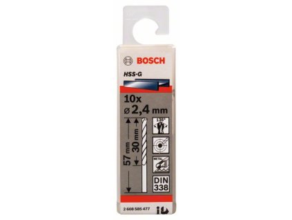 BOSCH Vrtáky do kovu HSS-G, DIN 338