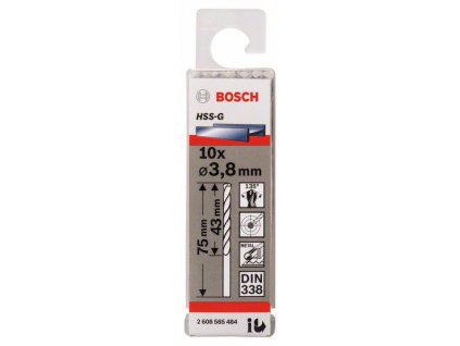 BOSCH Vrtáky do kovu HSS-G, DIN 338