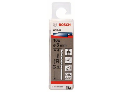 BOSCH Vrtáky do kovu HSS-G, DIN 338