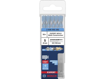 Bosch Vrták EXPERT HEX-9 Multi Construction, 5 × 50 × 100 mm Professional (2608902282)