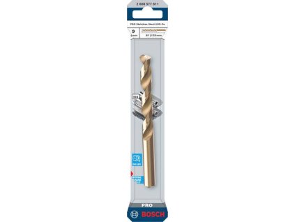 Bosch Vrták do kovu PRO Stainless Steel HSS-Co, 9 × 81 × 125 mm Professional (2608577611)