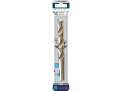 Bosch Vrták do kovu PRO Stainless Steel HSS-Co, 10,2 × 87 × 133 mm Professional (2608577614)