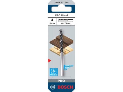 Bosch Vrták do dřeva PRO Wood, 4 × 40 × 75 mm Professional (2608577707)