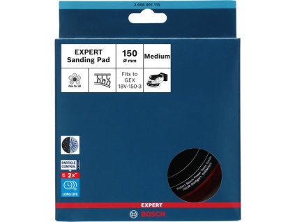 Bosch Brusný talíř EXPERT Multihole, střední, 150 mm, GEX 18V-150-3 Professional (2608001115)