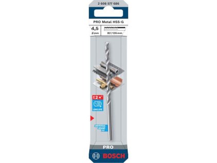 Bosch Vrták do kovu PRO Metal HSS-G, 4,5 × 82 × 126 mm Professional (2608577686)