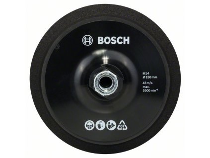 BOSCH Opěrný talíř M14, průměr 150 mm, se suchým zipem Professional